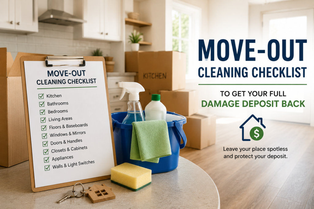 Move-Out Cleaning Checklist to Get Your Full Damage Deposit Back