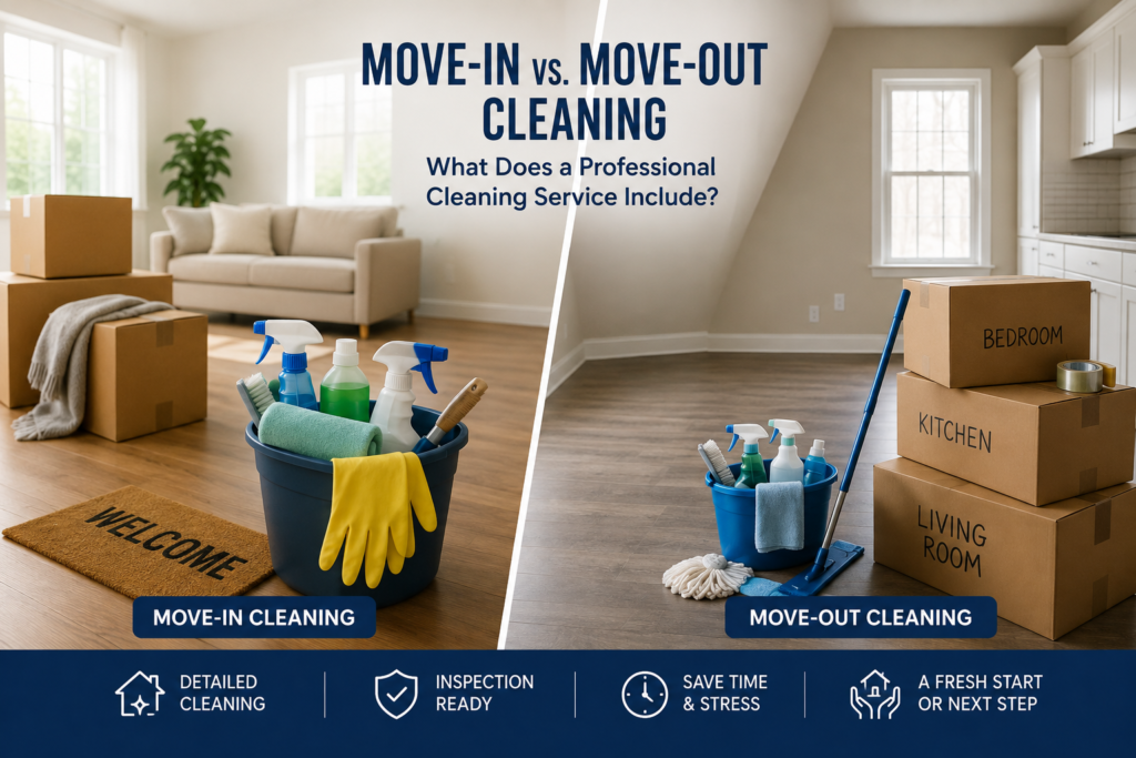 Move-In vs. Move-Out Cleaning: What’s Included?